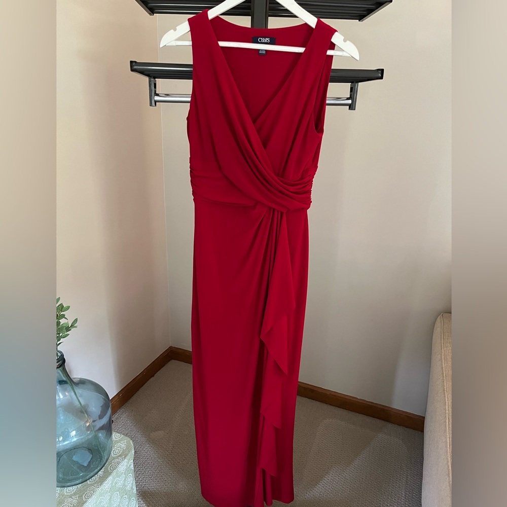 Chaps Formal Red Sleeveless Dress